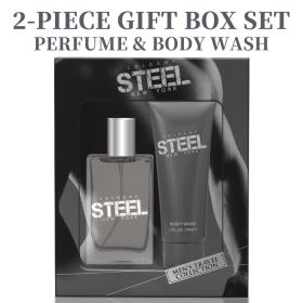 2-Piece Set, Men's Eau De Toilette Spray And Body Wash Gift Box, Long Lasting Fragrance, Notes Of Lemon, Orange, Cardamom Flavor,  1.7.FL.OZ Perf