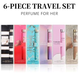 6pcs Women's Eau De Parfum Travel Set - Long-Lasting, Refreshing Fragrance in 6 Unique Scents - Ideal for Daily Use, Dates