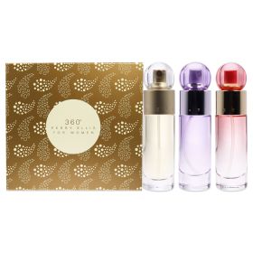 360 by Perry Ellis for Women - 3 Pc Gift Set 1oz EDT Spray, 1oz Coral EDP Spray, 1oz Purple EDP Spray
