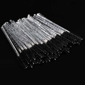 Eyelash Extension Disposable Eyebrow brush Mascara Wand Applicator Spoolers Eye Lashes Cosmetic Brushes Set makeup tools (Brush Material: 50Pcs, Color: clear Black)