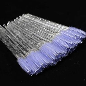 Eyelash Extension Disposable Eyebrow brush Mascara Wand Applicator Spoolers Eye Lashes Cosmetic Brushes Set makeup tools (Brush Material: 25Pcs, Color: clear Lavendar)