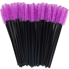 Eyelash Extension Disposable Eyebrow brush Mascara Wand Applicator Spoolers Eye Lashes Cosmetic Brushes Set makeup tools (Brush Material: 25Pcs, Color: Lavender Black)