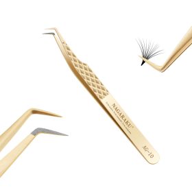 NAGARAKU Precision Fiber Tip Tweezer for Eyelash Extensions Professional Eyelash Tweezers Antistatic Straight (Color: AG-10)