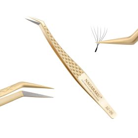 NAGARAKU Precision Fiber Tip Tweezer for Eyelash Extensions Professional Eyelash Tweezers Antistatic Straight (Color: AG-06)