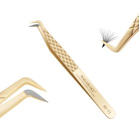 NAGARAKU Precision Fiber Tip Tweezer for Eyelash Extensions Professional Eyelash Tweezers Antistatic Straight (Color: AG-11)