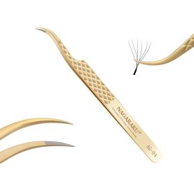 NAGARAKU Precision Fiber Tip Tweezer for Eyelash Extensions Professional Eyelash Tweezers Antistatic Straight (Color: AG-04)