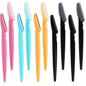 5/10/30/40pcsbrow Razor and Face Razor for Women and Men, Eyebrow Hair Trimmer and Shaver with Protective Cover,Safe (Color: 10pcs Multicolor)