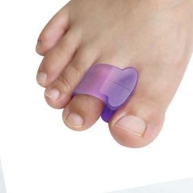 Pexmen 2/4/10Pcs Soft Gel Toe Separators Toe Spacers Bunion Corrector for Overlapping Hallux Valgus and Hammertoe Foot Care Tool (Color: Purple-4Pcs)