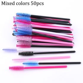 New Professional Eyebrow Brush Mascara Stick Wand Applicator Eye Lashes Extension Tool Cosmetic Brushes Set Beauty Makeup Tools (Color: B mix color)