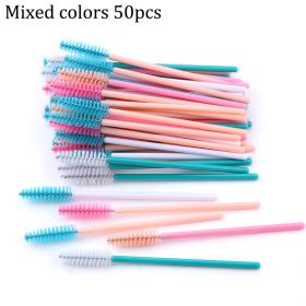 New Professional Eyebrow Brush Mascara Stick Wand Applicator Eye Lashes Extension Tool Cosmetic Brushes Set Beauty Makeup Tools (Color: A mix color)