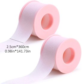 2/4PCS Micropore Eyelash Tape Lashes Lifting Tapes Under Eyes Breathable Easy To Tear Medical Tapes Eyelash Extension Supplies (Color: Pink 2.5x360cm 2pc)
