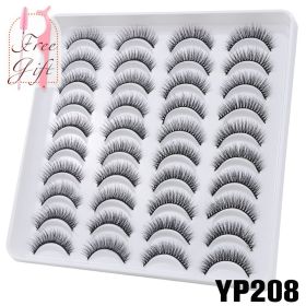 AYRMILLA 5/20Pairs 3D Mink Lashes Natural False Eyelashes Dramatic Thick Fake Eyelash Extension Faux Cils Wholesale Makeup Tools (Color: 20Pairs-YP208)