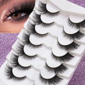 AYRMILLA 5/20Pairs 3D Mink Lashes Natural False Eyelashes Dramatic Thick Fake Eyelash Extension Faux Cils Wholesale Makeup Tools (Color: 7Pairs-MY7)