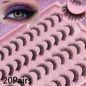 AYRMILLA 5/20Pairs 3D Mink Lashes Natural False Eyelashes Dramatic Thick Fake Eyelash Extension Faux Cils Wholesale Makeup Tools (Color: 20Pairs-ZG015)