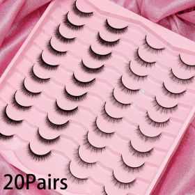 AYRMILLA 5/20Pairs 3D Mink Lashes Natural False Eyelashes Dramatic Thick Fake Eyelash Extension Faux Cils Wholesale Makeup Tools (Color: 20Pairs-F001)