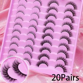 AYRMILLA 5/20Pairs 3D Mink Lashes Natural False Eyelashes Dramatic Thick Fake Eyelash Extension Faux Cils Wholesale Makeup Tools (Color: 20Pairs-ZK003)