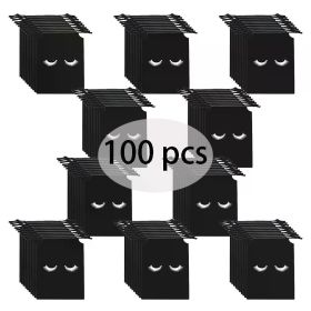 50/100 Eyelash Aftercare Bags Plastic Drawstring Lashes Bag Toiletry Makeup Pouch Cosmetic Travel Beauty Supplies Gift Packaging (Color: 100Pcs-BLACK)