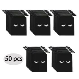 50/100 Eyelash Aftercare Bags Plastic Drawstring Lashes Bag Toiletry Makeup Pouch Cosmetic Travel Beauty Supplies Gift Packaging (Color: 50Pcs-BLACK)