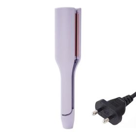 Hair Curling Iron 32mm Deep Wave Hair Curler 4 Temperature Adjustable Fast Heating Crimping Iron Styler Wand for All Hair Style (Color: Purple EU)