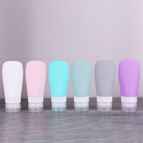 1Pc Reizen Cosmetica Flessen Silicagel Mini Lege Container Huidverzorging Douchegel Shampoo Potten Gereedschap Draagbare Extrusie Bottelen (Color: Pink, Capacity: 38ml)